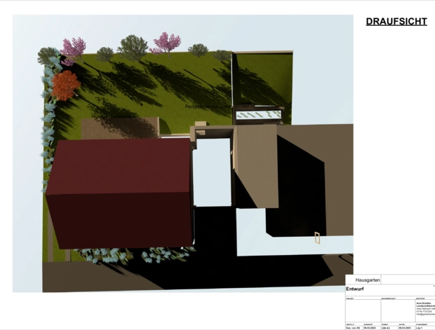 3D Gartenplanung - Draufsicht
