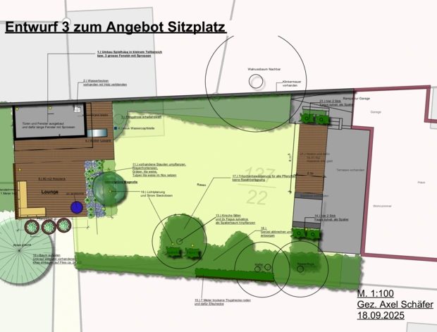 Entwurf 3: Spielhaus bleibt bestehen