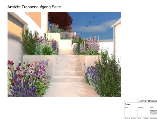 Ansicht Treppenaufgang Seite