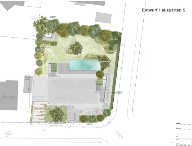 Entwurfsplanung für einen modernen Garten in Bad Soden