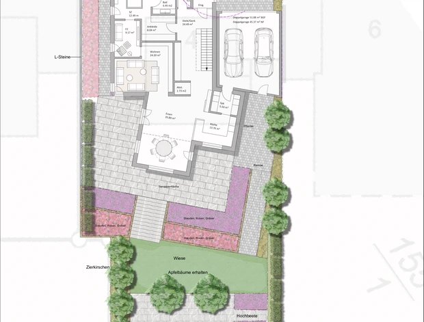 Plan eines Gartens #4