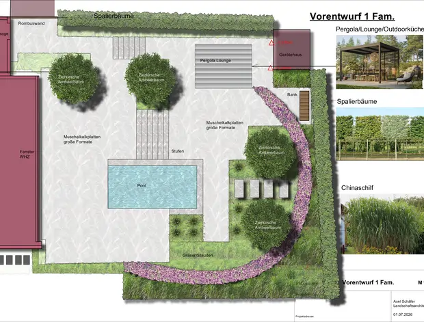Plan eines Gartens #5 Variante A