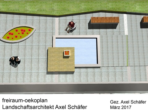 Plan für einen Hinterhof