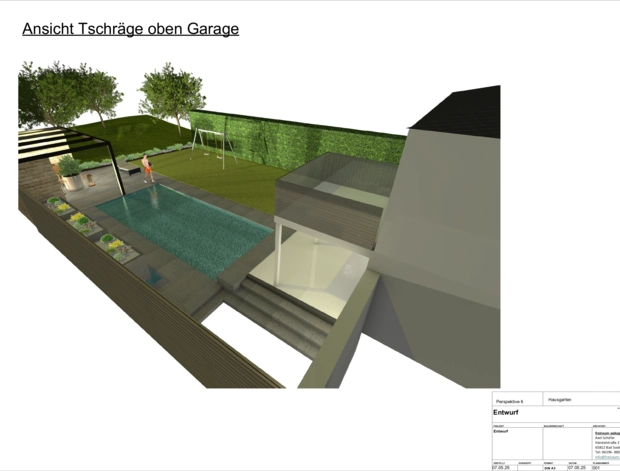 Planung - 3D Gartenplanung Perspektive #1