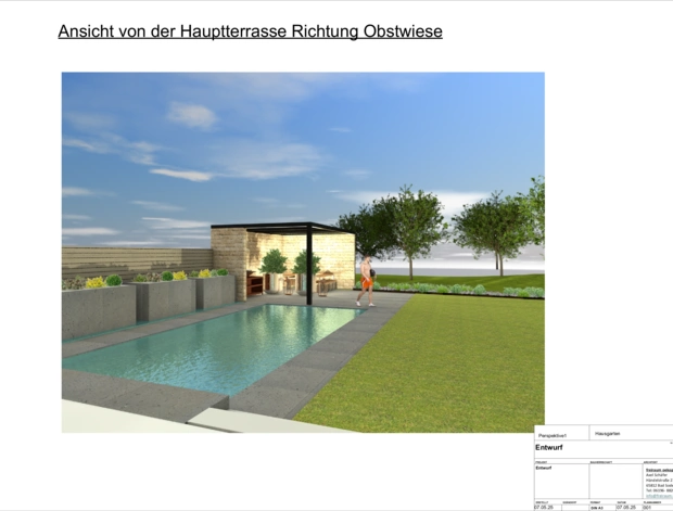 Planung - 3D Gartenplanung Perspektive #2